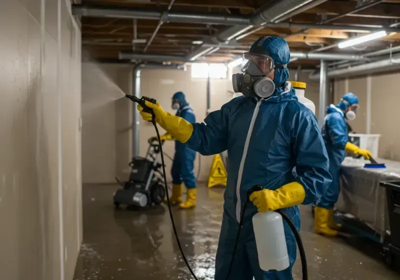 Basement Sanitization and Antimicrobial Treatment process in Greenville, NC